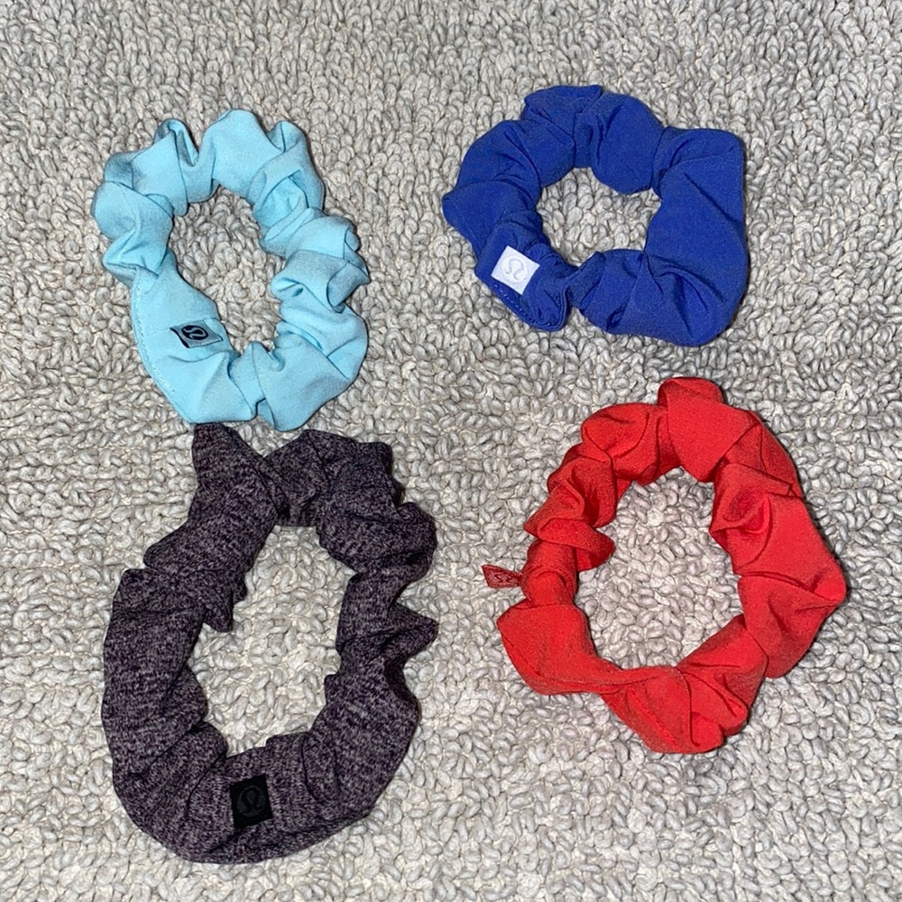 4 Lululemon Uplifting scrunchies